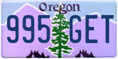 OR license plate 995GET