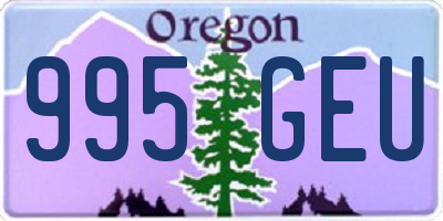 OR license plate 995GEU