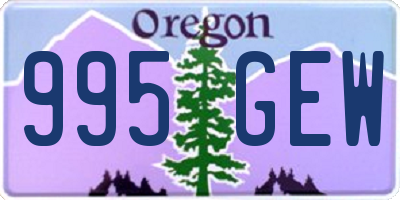 OR license plate 995GEW