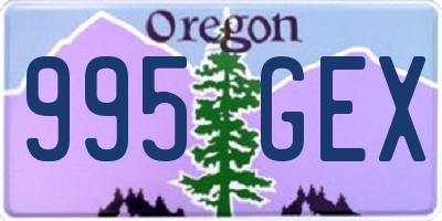 OR license plate 995GEX