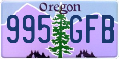 OR license plate 995GFB