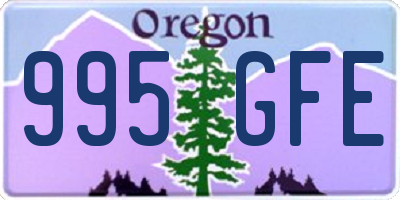 OR license plate 995GFE