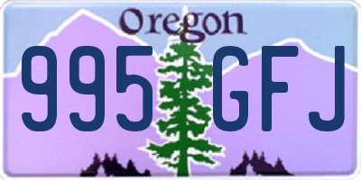 OR license plate 995GFJ