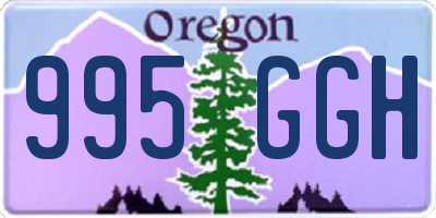 OR license plate 995GGH