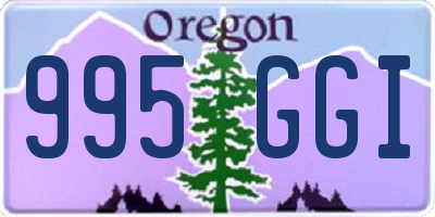 OR license plate 995GGI