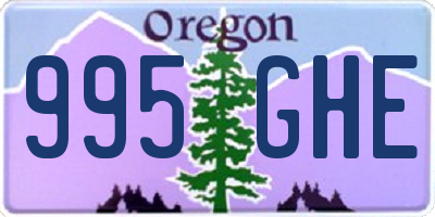 OR license plate 995GHE