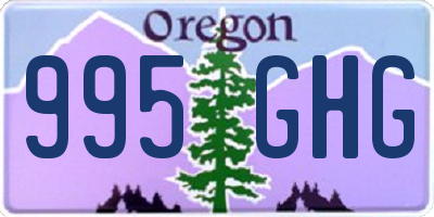 OR license plate 995GHG