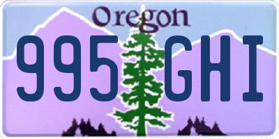 OR license plate 995GHI