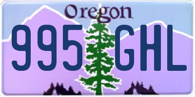OR license plate 995GHL