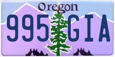 OR license plate 995GIA