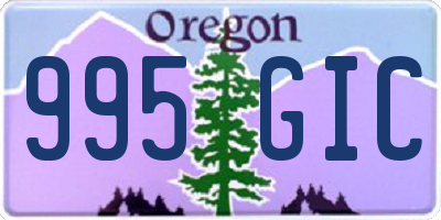OR license plate 995GIC
