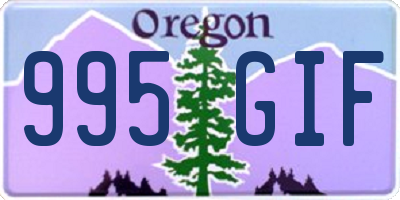 OR license plate 995GIF