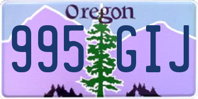 OR license plate 995GIJ