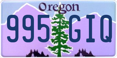 OR license plate 995GIQ
