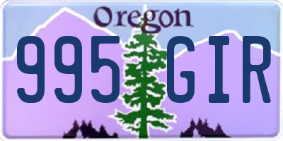 OR license plate 995GIR