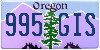 OR license plate 995GIS