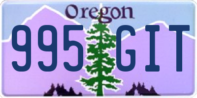 OR license plate 995GIT