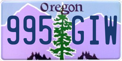 OR license plate 995GIW