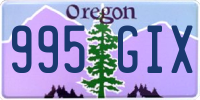 OR license plate 995GIX