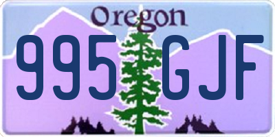 OR license plate 995GJF