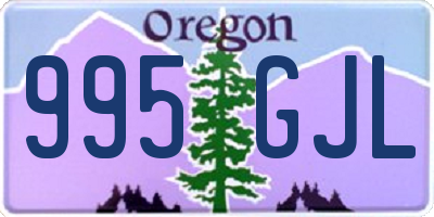 OR license plate 995GJL