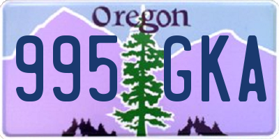 OR license plate 995GKA