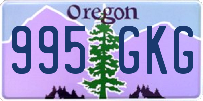 OR license plate 995GKG