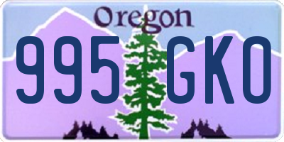 OR license plate 995GKO