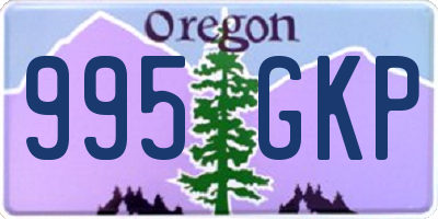 OR license plate 995GKP