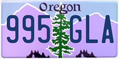 OR license plate 995GLA