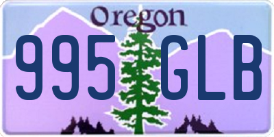OR license plate 995GLB