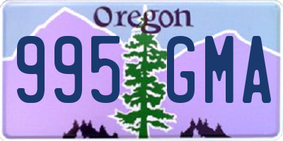 OR license plate 995GMA