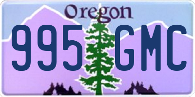 OR license plate 995GMC