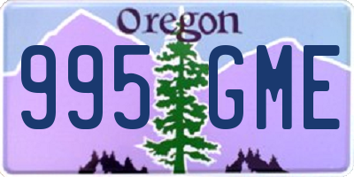 OR license plate 995GME
