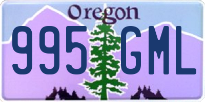 OR license plate 995GML