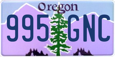 OR license plate 995GNC