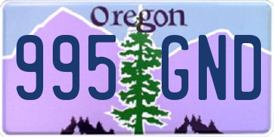 OR license plate 995GND