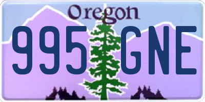 OR license plate 995GNE