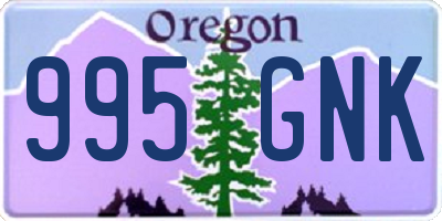 OR license plate 995GNK