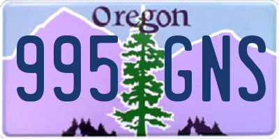 OR license plate 995GNS