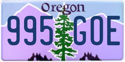OR license plate 995GOE