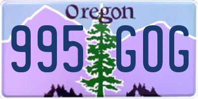 OR license plate 995GOG