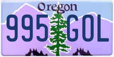 OR license plate 995GOL