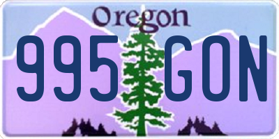 OR license plate 995GON