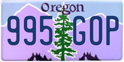 OR license plate 995GOP