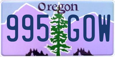 OR license plate 995GOW