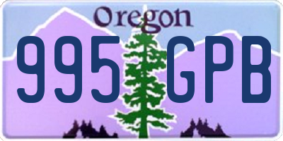 OR license plate 995GPB
