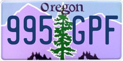 OR license plate 995GPF