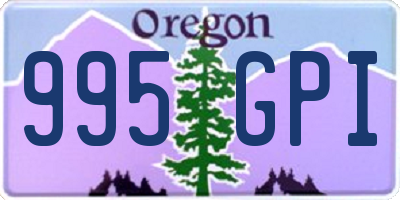 OR license plate 995GPI