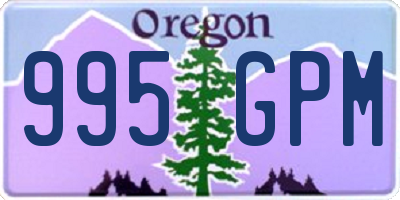 OR license plate 995GPM